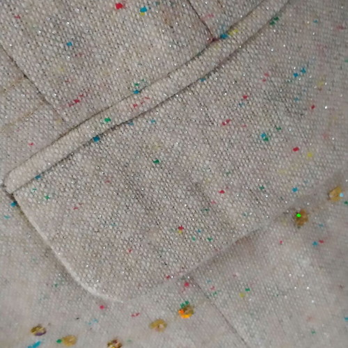 Luxury blazer Lehel by Edith Beni new, beige with sequins and fringes