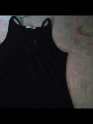 Black strass tank top used size M