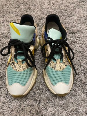 Nak sneakers δερμάτινα λουστρίνι με animal print σαν καινούργια