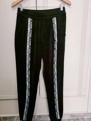 Adidas velour tracksuit like new, black and white, size S