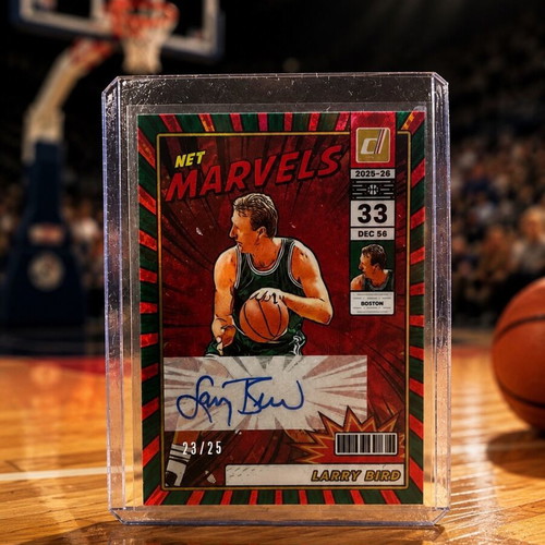 Larry Bird Net Marvels Auto /25, new, authentic