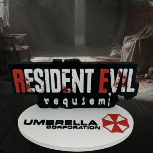 Resident Evil Requiem Logo 3d printed new