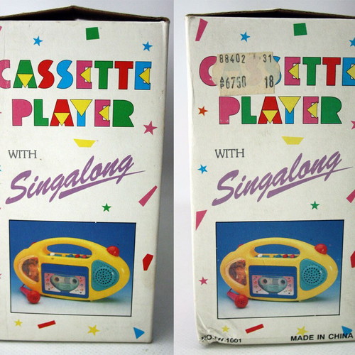 Vintage 1990 cassette player with microphone Singalong Goldlok new