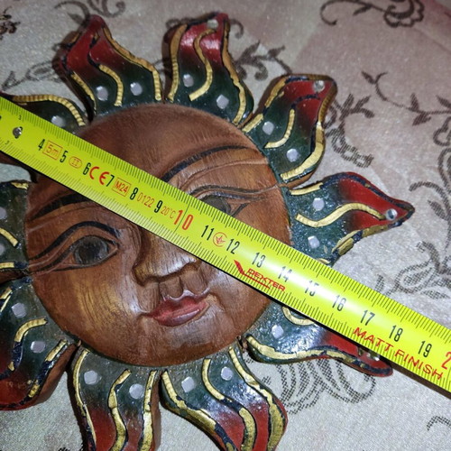 Wooden sun wall decoration used with ethnic style