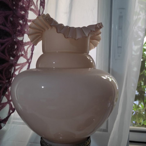 Vintage silver-plated table lamp from 1960 like new