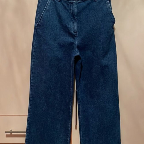 Sezane Jean wide high-waisted blue size M like new