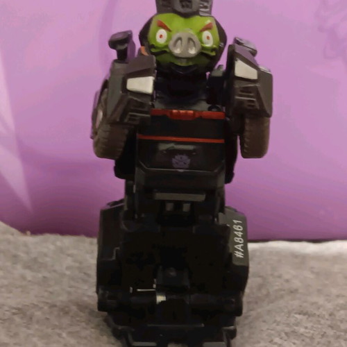Angry Birds Transformers Telepods Soundwave Pig figure used Hasbro
