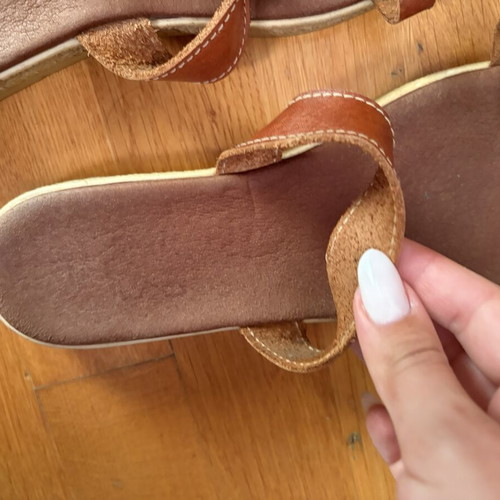 Tan sandals used, size 41