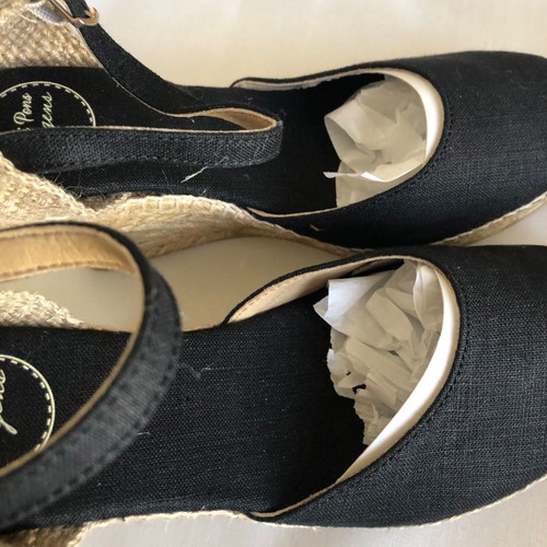 Toni Pons espadrilles black color new, 10 cm heel