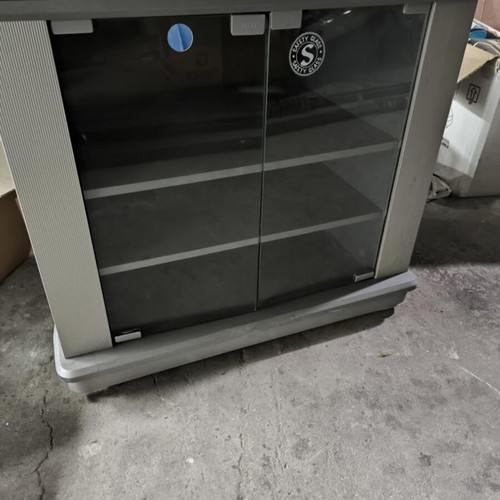 Tv stereo furniture like new with rotating base and glass doors