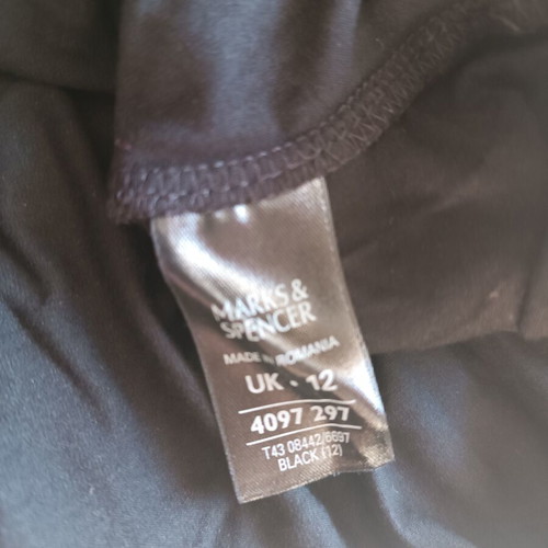 Marks & Spencer Black Blouse Medium/Large like new with built-in strap top