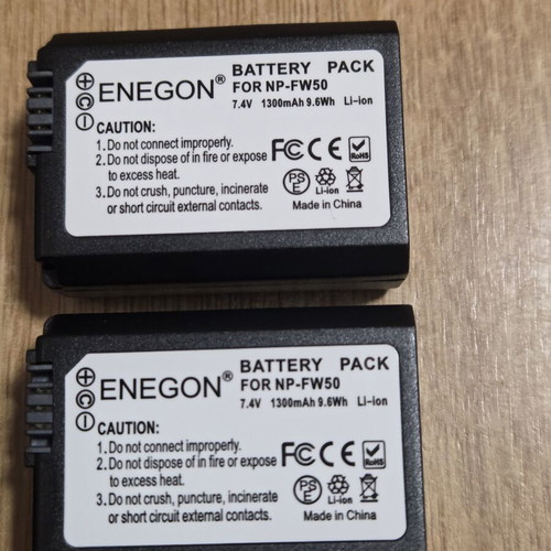 Enegon NP-FW50 Battery Pack with Dual USB Charger for Sony Cameras New