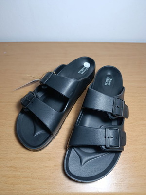 Ocean Addicts men's double buckle sandals black size 44