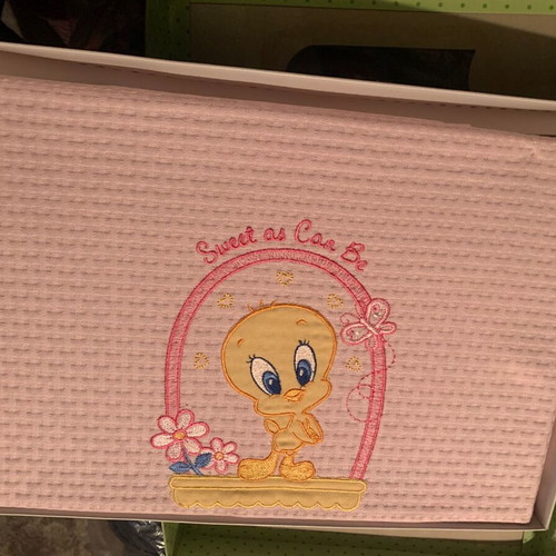 Looney Tunes Omega quilted crib blanket new