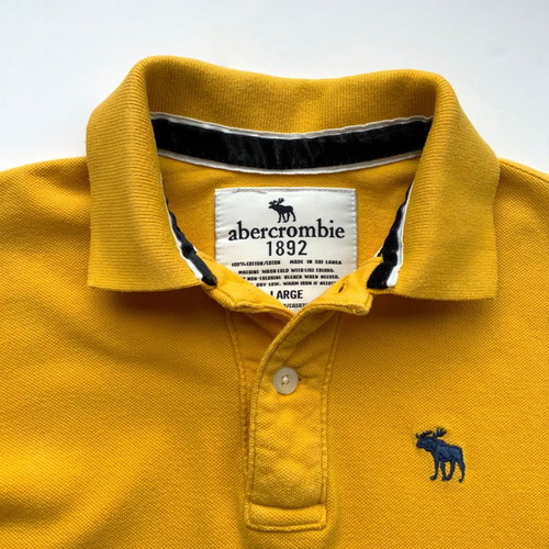 Abercrombie & Fitch Kids Polo Shirt Yellow Used Size L