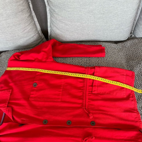 Unisex spring jacket red like new, cotton