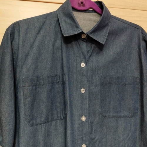 Denim shirt with transparency like new, size medium