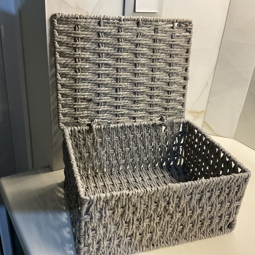 Set of 3 handmade decorative baskets