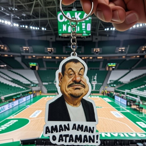 Ключодържател с карикатура Атаман, плексиглас, нов