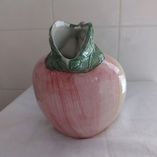 Handmade faience jug hand-painted like new
