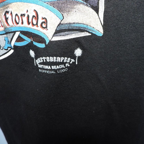 Vintage Motorcycle 1995 Biketoberfest Daytona Beach Black Tee T-Shirt Mens Size XL like new