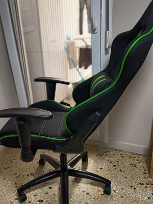 Καρέκλα gaming LAMBJERG μεταχειρισμένη, μαύρο δίχτυ/πράσινο