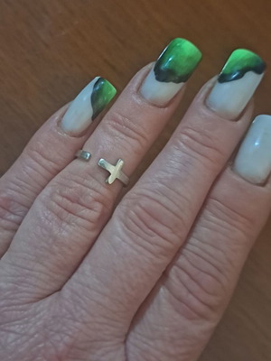 Chevalier ring silver 925 with open design and cross