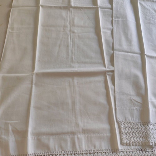 Pillowcases white handmade cotton like new