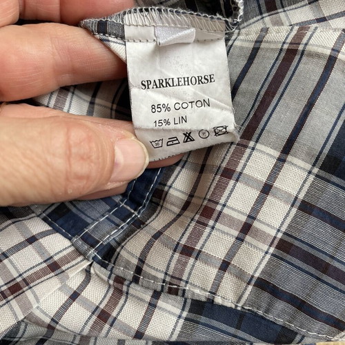 Sessùn plaid pants size S, like new, cotton linen blend