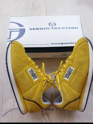 Sergio Tacchini yellow suede leather sneakers like new