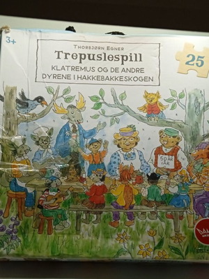 Ξύλινο παζλ Puzzle "Klatremus og de andre dyrene i Hakkebakkeskogen" 25 κμτ. σαν καινούργιο