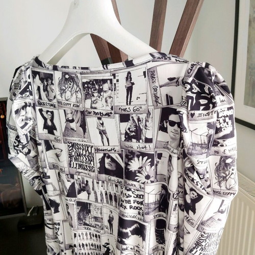 Miss Sixty dress like new, mini with puffed shoulders and draped neckline