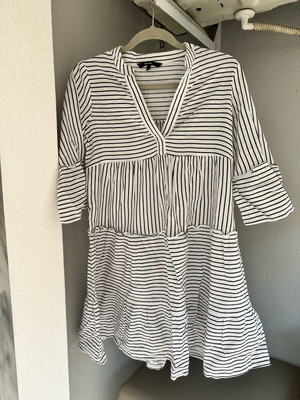 Vero Moda striped kaftan dress like new, black and white, size S