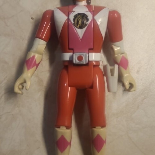 Pink Power Ranger Fliphead figure Bandai 1993 like new