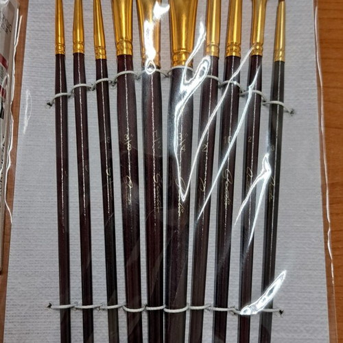 Acrylic paint set and brush set new, 8 colors and 10 brushes