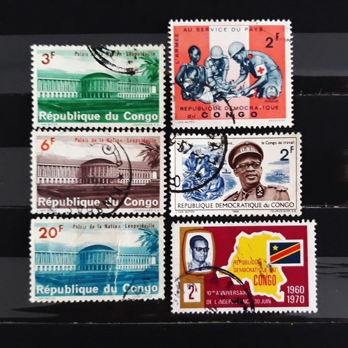 Congo stamps 1964-1970 like new, set of 6