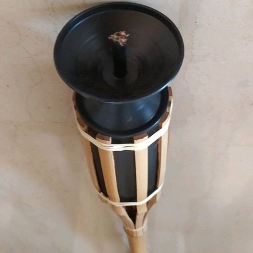 Wooden Davlos torch like new, height 1.30 m
