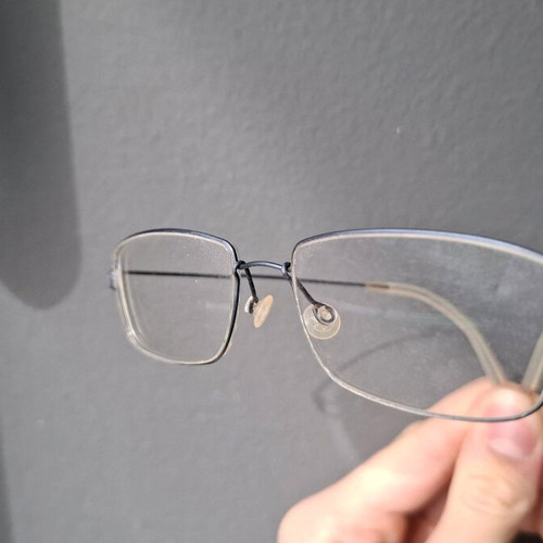 Lindberg children's eyeglass frame used, titanium, blue