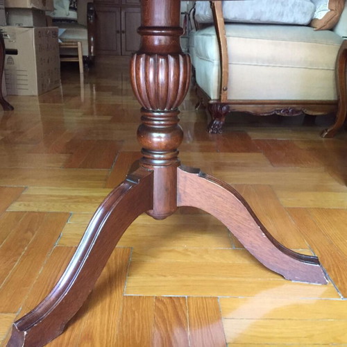 Lamp Table Beech Wood Diameter 65cm Height 52cm Like New