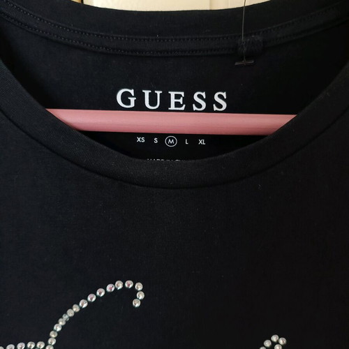 Guess women's black short-sleeve blouse like new size M