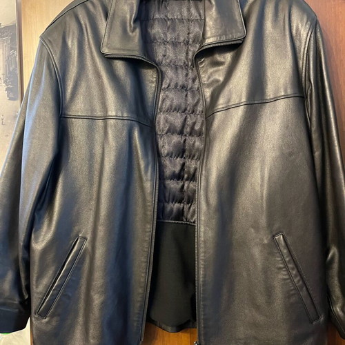 Leather jacket unused xl black