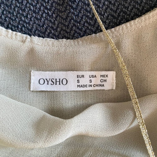 Oysho metallic long dress with crisscross back and neckline, like new