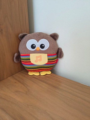 Fisher Price soft owl toy with music and teething feet