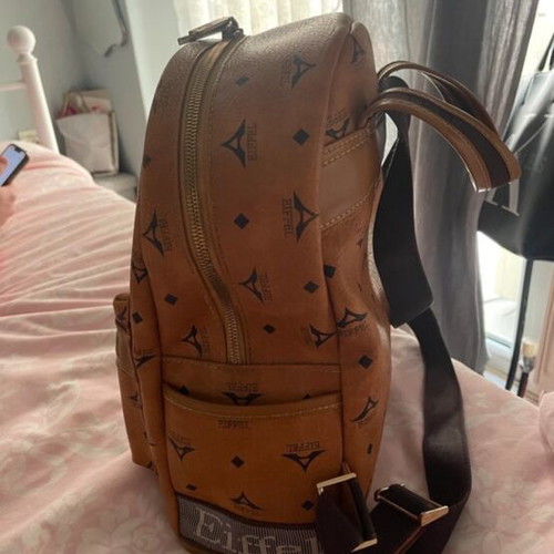 Le tour Eiffel backpack bag used, brown and orange