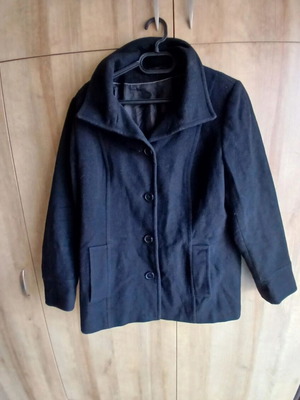 Clarina women's wool coat No.46 large black like new