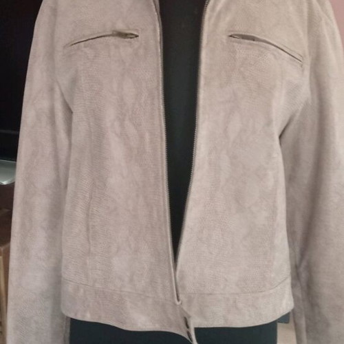 Clockhouse leather jacket beige like new, size M