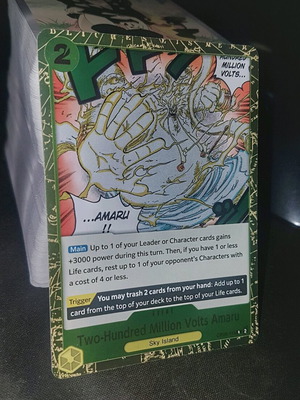 Two hundred Million Volts Amaru One Piece TCG OP05 rare, like new