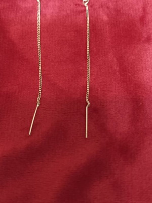 Silver long earrings 925 like new, 7 cm chain design