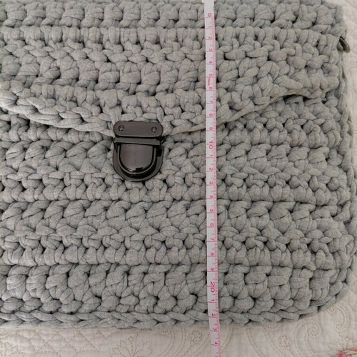 Handmade gray shoulder and crossbody bag new