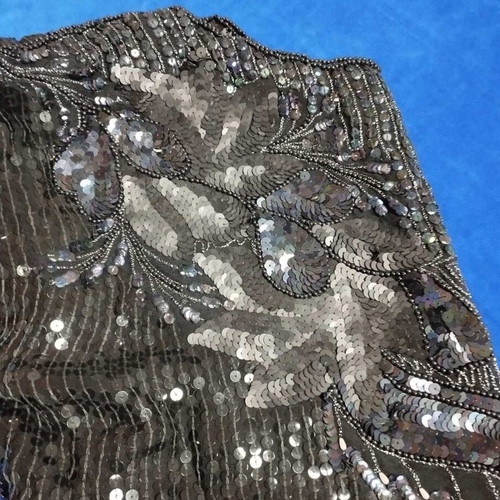 Vintage embroidered blouse used with sequins, size M